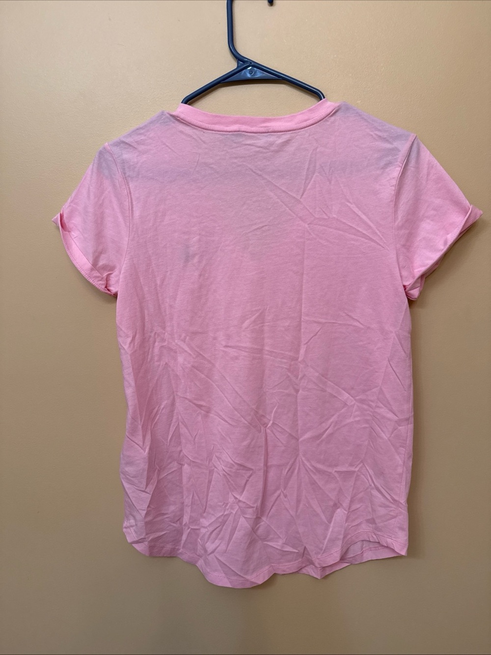 Ralph Lauren Pink V-Neck Short Sleeve Tee with Navy Pony - Picture 7 of 9
